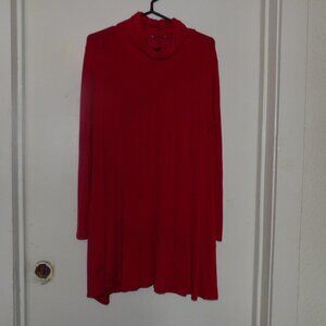 Ming Ming Cowl Neck Long Sleeve Red Dress No Size Tag